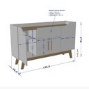 Ver imagem 6 de Aparador Buffet Future Off-white com Cinamomo - Bechara