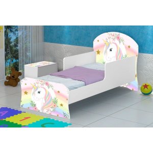 Mini Cama Infantil + Baú Unicórnio