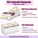 Ver imagem 2 de Mini Cama Infantil com Baú Unicórnio Incluso Proteção Lateral 100% MDF