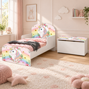 Ver imagem 5 de Mini Cama Infantil com Baú Unicórnio Incluso Proteção Lateral 100% MDF