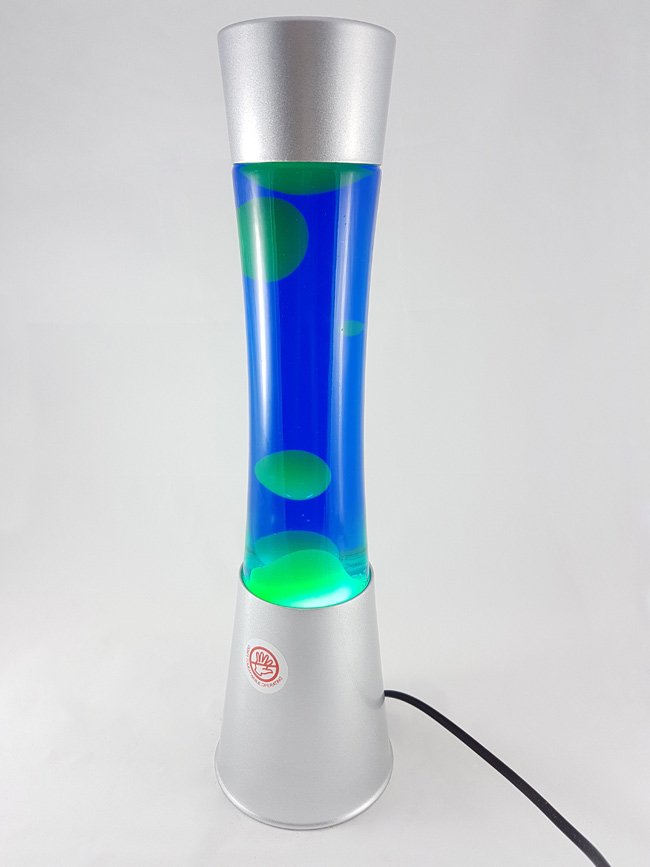 Luminária Lava Lâmpada - Cilíndrica - Verde com Líquido Azul - 39cm - 220V - Lms-Lvc4003