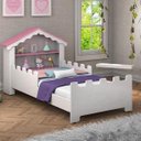 Ver imagem 2 de Mini Cama Infantil Casinha Magia Branco e Rosa Vitamov