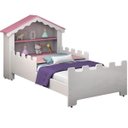 Ver imagem 1 de Mini Cama Infantil Casinha Magia Branco e Rosa Vitamov