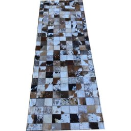 Tapete de Couro Passadeira Marrom Malhado 0,60x1,80 S/B - 1