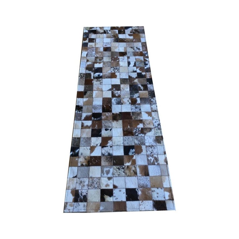 Tapete de Couro Passadeira Marrom Malhado 0,60x1,80 S/B