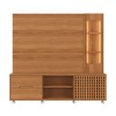 Ver imagem 1 de Estante Home Brise para Tv até 70 Polegadas 1 Porta Correr 2 Gavetas e Rodízio Jequitibá - Lukaliam