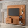 Estante Home Brise para Tv até 70 Polegadas 1 Porta Correr 2 Gavetas e Rodízio Jequitibá - Lukaliam - 5