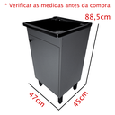 Ver imagem 3 de Tanque para Lavar Roupa 26l com Gabinete 46cm Chumbo Premium