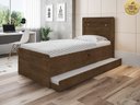Ver imagem 1 de Cama Solteiro Bau Larissa com Cama Auxiliar Dani Malbec