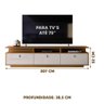 Rack Bancada Moderno Tv até 75 Polegadas Marrom Off White Mirage Shop Jm - 2