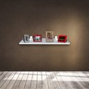 Ver imagem 2 de Prateleira Simples Branca 70x20cm Com Suporte Em Mdf