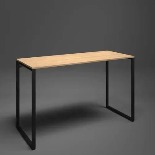 Escrivaninha 120cm Mesa Madeira Natura com Preto Móveis Industrial Escritório - 7