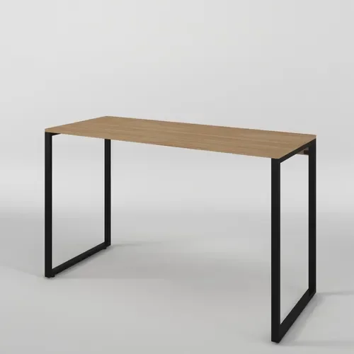 Escrivaninha 120cm Mesa Madeira Natura com Preto Móveis Industrial Escritório - 5