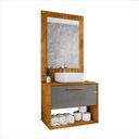 Ver imagem 4 de Conjunto para Banheiro Everton Espelho Naturalle/titanium