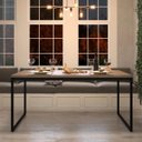 Ver imagem 1 de Mesa Madeira Retangular Sala de Jantar Cozinha 4 Lugares Industrial Metal 160x90cm