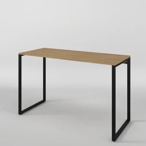 Escrivaninha 90cm Mesa Madeira Natura com Preto Móveis Industrial Escritório - 7