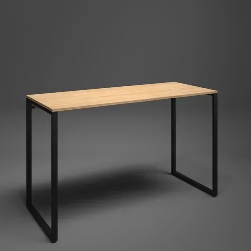 Escrivaninha 90cm Mesa Madeira Natura com Preto Móveis Industrial Escritório - 5