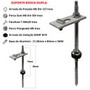 Ver imagem 3 de Kit Estrutura Suporte Fixador para 04 Placas Solar Alumínio e Inox Telha Fibro Ondulada em Viga Made
