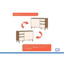 Ver mais imagens de Gabinete p/ Pia Cozinha Henn Venaly 3PTAS 2GAVS 120cm Cinamomo/Off