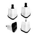 Ver imagem 1 de Pés Com Rodízio Para Fogão Freezer e Geladeira 4 Und Branco