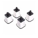 Ver imagem 3 de Pés Com Rodízio Para Fogão Freezer e Geladeira 4 Und Branco