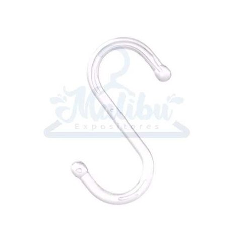 Cabide Gancho S Acrílico Transparente para Calças 20 Unidades