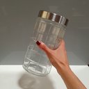 Ver imagem 6 de Pote Hermético de Vidro 1,5L Transparente 22x11x11cm Mantimentos Cozinha Tampa