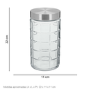Ver imagem 2 de Pote Hermético de Vidro 1,5L Transparente 22x11x11cm Mantimentos Cozinha Tampa