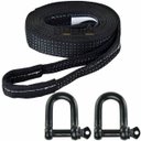 Ver imagem 1 de Cinta Fita para Reboque 5 Ton X 4 Mts com Duas Manilhas 1/2" Black Edition - 4x4 Off Road Trilhas