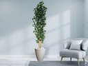 Ver imagem 2 de Planta Árvore Artificial Bambu 2,18m Com Vaso Areia 44
