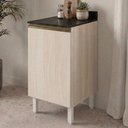 Ver imagem 3 de Balcão com Tampo 1 Porta MDF 40 cm Kali 1221822 Bianco Toq Nicioli