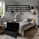 Ver imagem 4 de Bau Solteiro Capitonê Pé de Cama Decoração Guarda Objetivos - Preto
