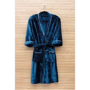 Roupão 300 Toque de Seda M Blue Night Kacyumara