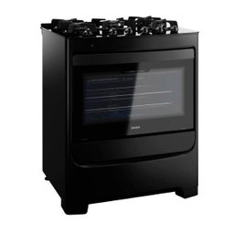 Fogão Consul 5 Bocas Preto com Mesa de Vidro e Grades Individuais de Ferro Fundido - Cfs5Vae - 2