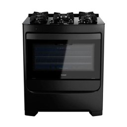 Fogão Consul 5 Bocas Preto com Mesa de Vidro e Grades Individuais de Ferro Fundido - Cfs5Vae - 1