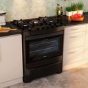 Ver mais imagens de Fogão Consul 5 Bocas Preto com Mesa de Vidro e Grades Individuais de Ferro Fundido - Cfs5Vae