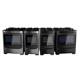 Fogão Consul 4 Bocas Preto com Mesa de Vidro e Grades Individuais de Ferro Fundido - Cfo4Vae - 12