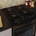 Ver imagem 5 de Fogão Consul 4 Bocas Preto com Mesa de Vidro e Grades Individuais de Ferro Fundido - Cfo4Vae