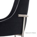Ver imagem 7 de Sala de Jantar Mesa Selene com 4 Cadeiras Moderna Mobilia Linho Preto/Cinamomo Imb/Prata