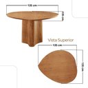 Ver imagem 3 de Sala de Jantar Mesa Selene com 4 Cadeiras Moderna Mobilia Linho Preto/Cinamomo Imb/Prata