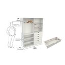 Ver imagem 5 de Armário Arara Gaveta Verônica M4 100% Mdf Roupeiro Closet