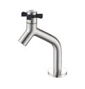 Ver imagem 1 de Torneira Mesa Bica Baixa Aço Inox 304 Escovado Água Fria Lavabo Lavatório Linha Stone