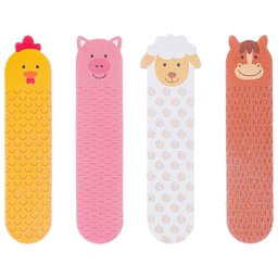 Kit 4 Lixas Aparadoras de Unhas para Bebê Infantil Animais Fazendinha Buba Coloridas - 1