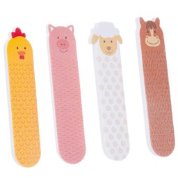 Kit 4 Lixas Aparadoras de Unhas para Bebê Infantil Animais Fazendinha Buba Coloridas - 6