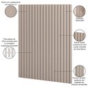 Ver imagem 4 de Painel Ripado de Madeira para Sala Quarto 134x183cm Bairon D03 Fendi - Lyam Decor