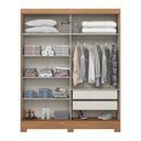 Ver imagem 2 de Guarda Roupa 2 Portas Deslizantes Nature/off White - Briz