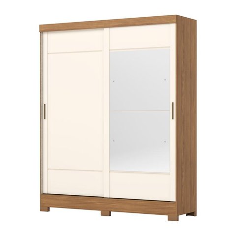 Guarda Roupa 2 Portas Deslizantes Nature/off White - Briz