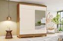 Ver imagem 3 de Guarda Roupa 2 Portas Deslizantes Nature/off White - Briz