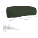 Ver mais imagens de Kit Sofá 3 Lugares 200cm e Poltrona Orgânico Luxo Recepção Sala de Estar e Tv Amore Linho Verde- Mab