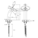 Ver imagem 6 de Torneira Vidro Redondo com Misturador Monocomando Cascata Alta
